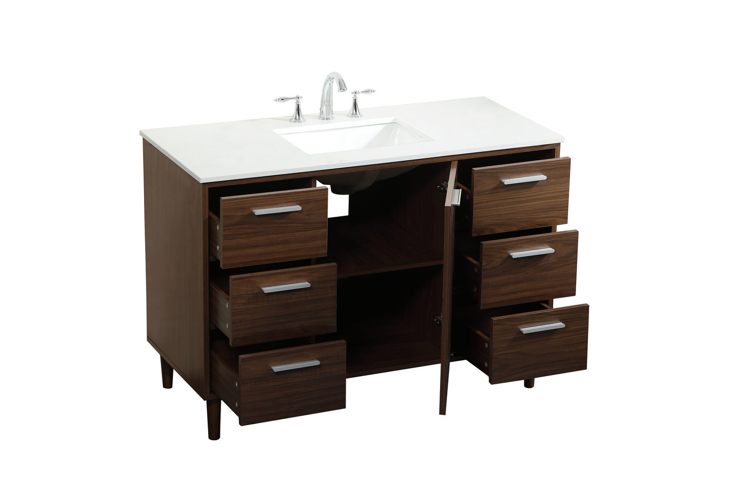 Elegant Lighting - VF47048MWT - Vanity Sink Set - Baldwin - Walnut