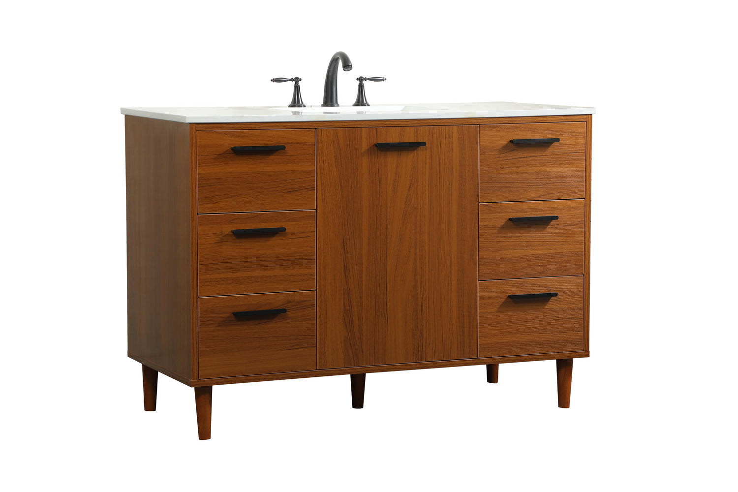 Elegant Lighting - VF47048MTK - Vanity Sink Set - Baldwin - Teak