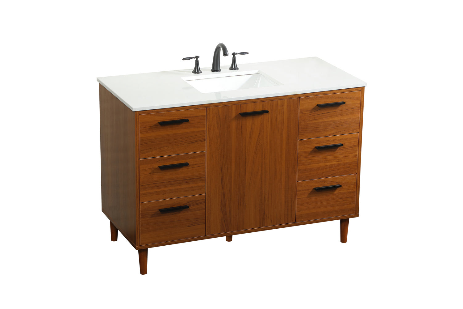 Elegant Lighting - VF47048MTK - Vanity Sink Set - Baldwin - Teak