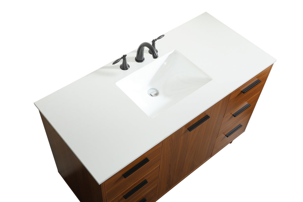 Elegant Lighting - VF47048MTK - Vanity Sink Set - Baldwin - Teak