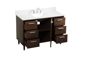 Elegant Lighting - VF47048MWT-BS - Vanity Sink Set - Baldwin - Walnut