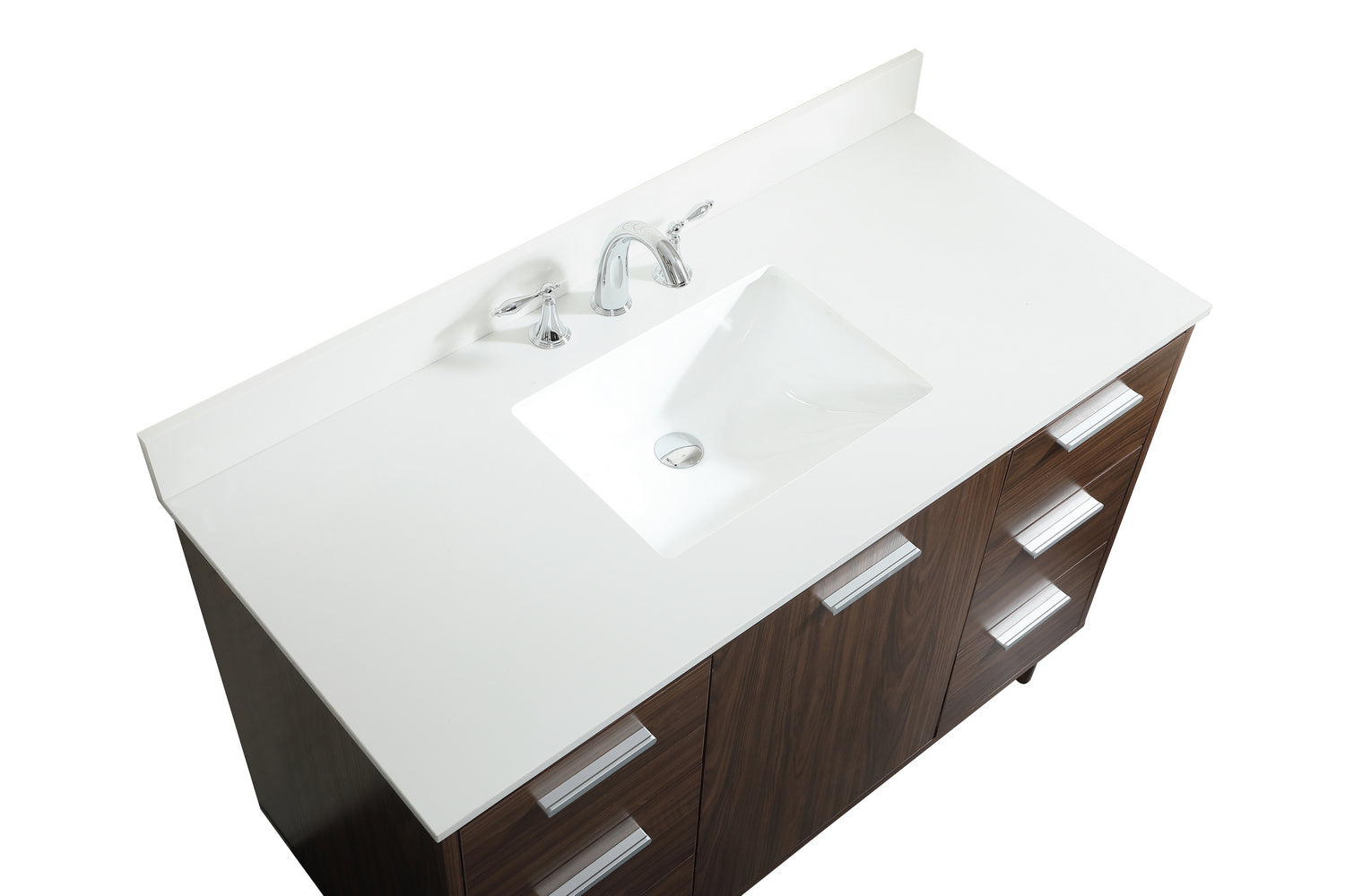 Elegant Lighting - VF47048MWT-BS - Vanity Sink Set - Baldwin - Walnut