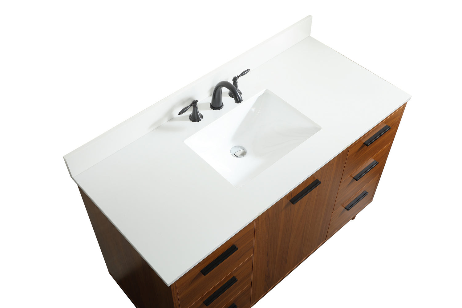 Elegant Lighting - VF47048MTK-BS - Vanity Sink Set - Baldwin - Teak