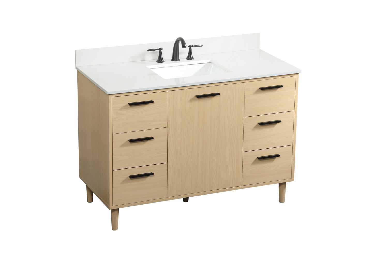 Elegant Lighting - VF47048MMP-BS - Vanity Sink Set - Baldwin - Maple