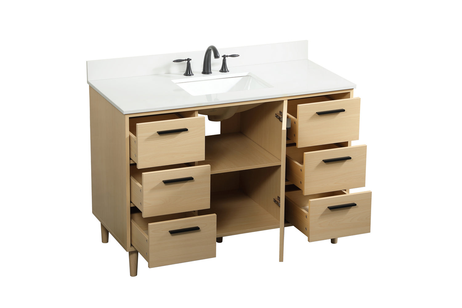 Elegant Lighting - VF47048MMP-BS - Vanity Sink Set - Baldwin - Maple