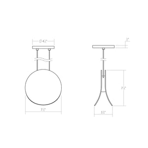 Sonneman - 1765.18 - LED Pendant - Malibu Discs - Dove Gray