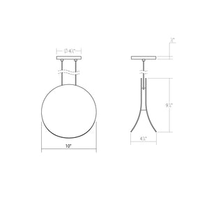 Sonneman - 1766.25 - LED Pendant - Malibu Discs - Satin Black