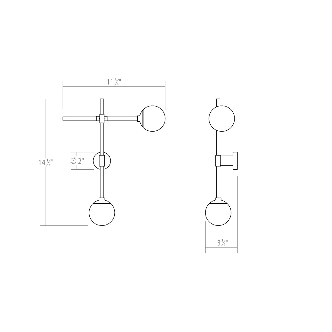 Sonneman - 2062.13 - LED Wall Sconce - Sabon - Satin Nickel