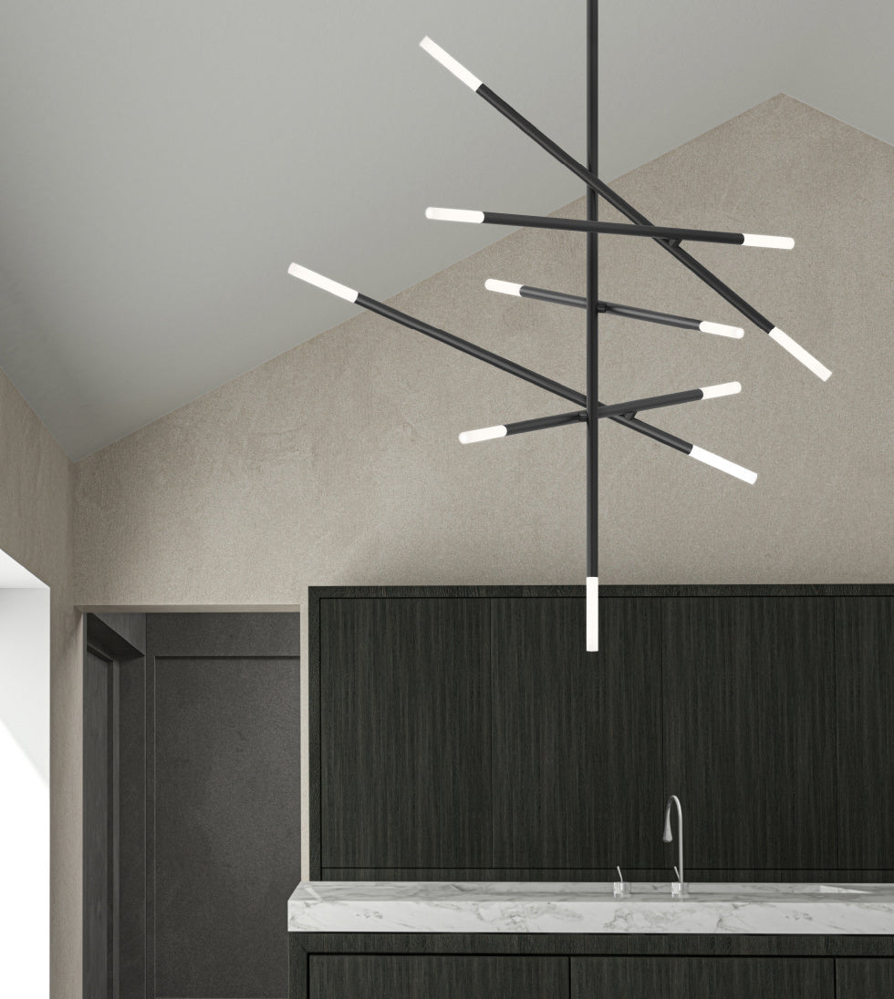 Sonneman - 2201.25 - LED Pendant - Qux - Satin Black