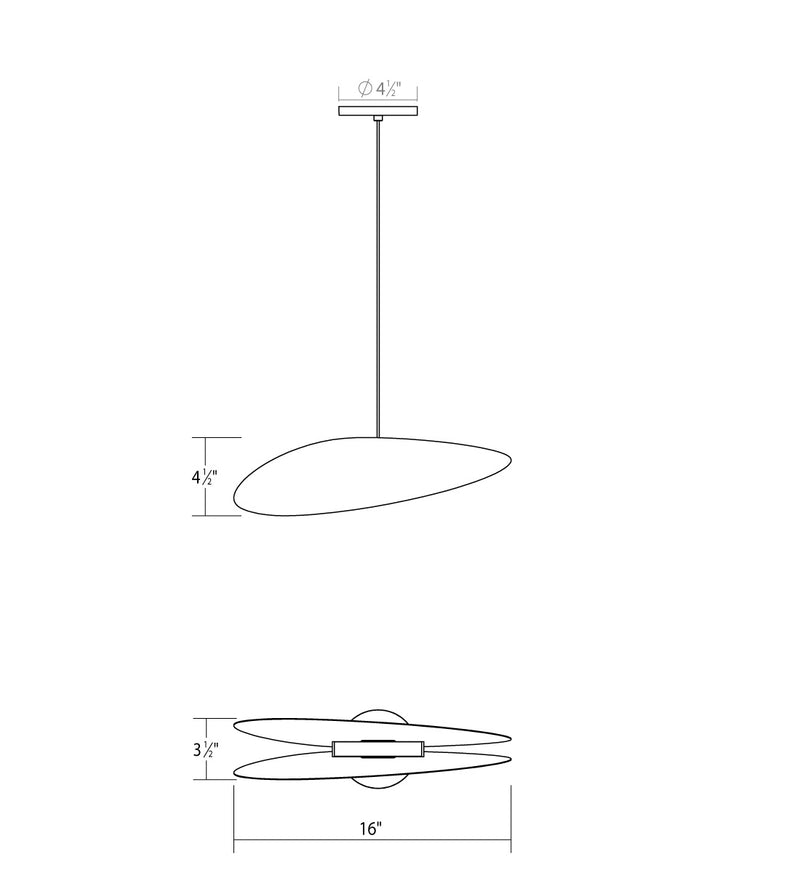 Sonneman - 2901.25-CW - LED Pendant - Papillons - Satin Black