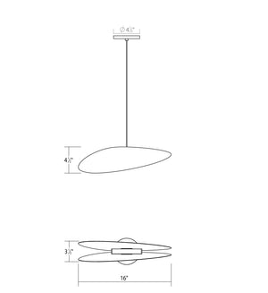 Sonneman - 2901.25-CY - LED Pendant - Papillons - Satin Black