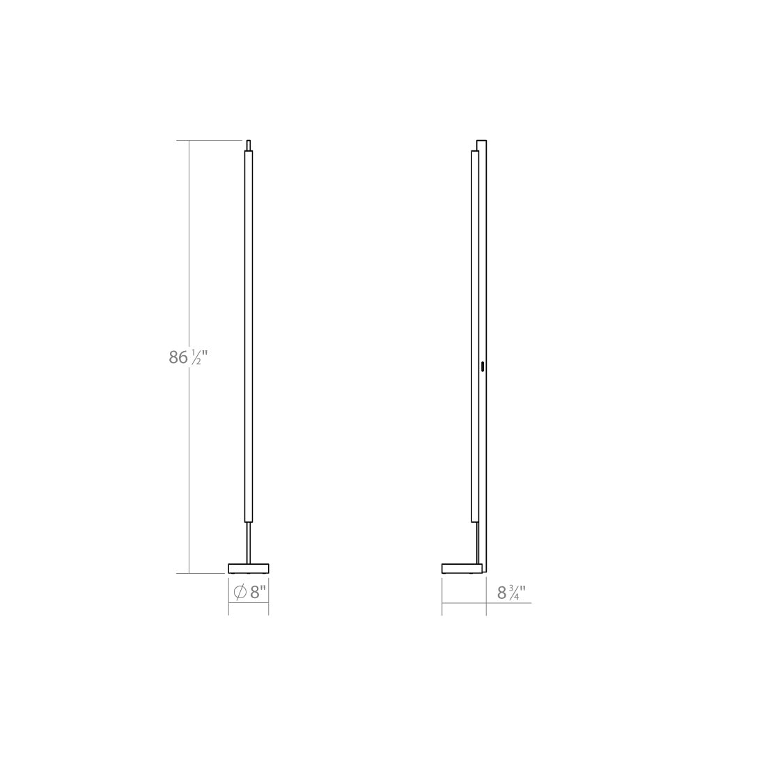 Sonneman - 3820.03 - LED Floor Lamp - Keel - Satin White