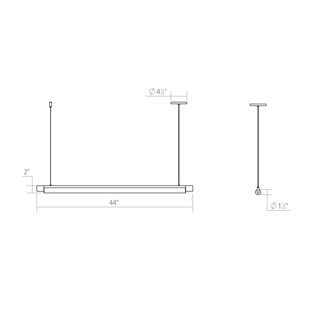 Sonneman - 3826.16 - LED Pendant - Keel - Bright Satin Aluminum