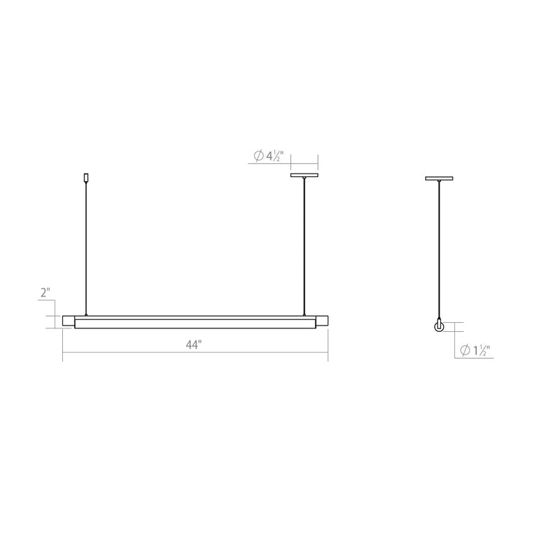 Sonneman - 3826.16 - LED Pendant - Keel - Bright Satin Aluminum