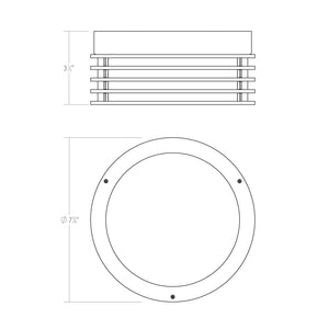 Sonneman - 7420.72 - LED Surface Mount - Marue - Textured Bronze