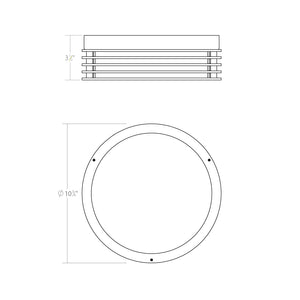 Sonneman - 7421.74 - LED Surface Mount - Marue - Textured Gray