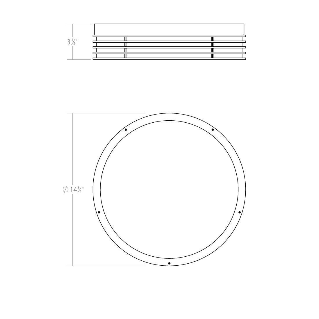 Sonneman - 7422.74 - LED Surface Mount - Marue - Textured Gray