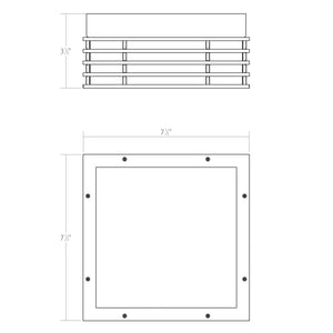 Sonneman - 7425.72 - LED Surface Mount - Marue - Textured Bronze