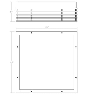 Sonneman - 7426.72 - LED Surface Mount - Marue - Textured Bronze