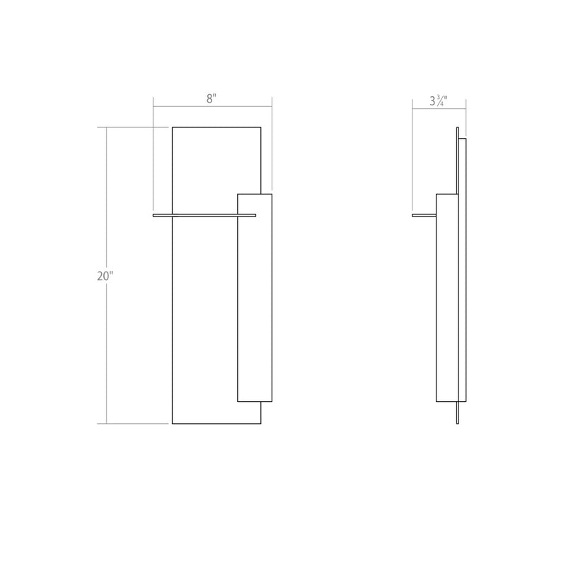 Sonneman - 7434.98-WL - LED Wall Sconce - Backgate - Textured White