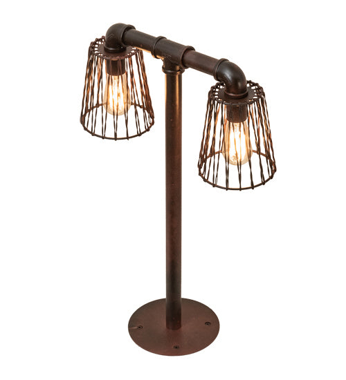 Meyda Tiffany - 232891 - Two Light Table Lamp - Pipedream - Rustic Nail