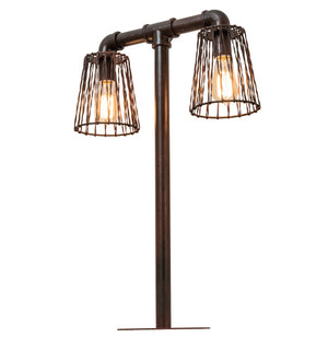 Meyda Tiffany - 232891 - Two Light Table Lamp - Pipedream - Rustic Nail