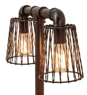 Meyda Tiffany - 232891 - Two Light Table Lamp - Pipedream - Rustic Nail