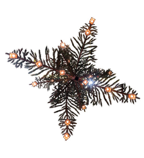 Meyda Tiffany - 233599 - 18 Light Chandelier - Pine Branch - Rust And Green Trees