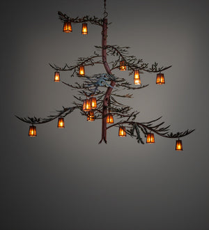 Meyda Tiffany - 233599 - 18 Light Chandelier - Pine Branch - Rust And Green Trees