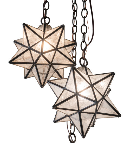 Meyda Tiffany - 236061 - Three Light Pendant - Moravian Star - Timeless Bronze