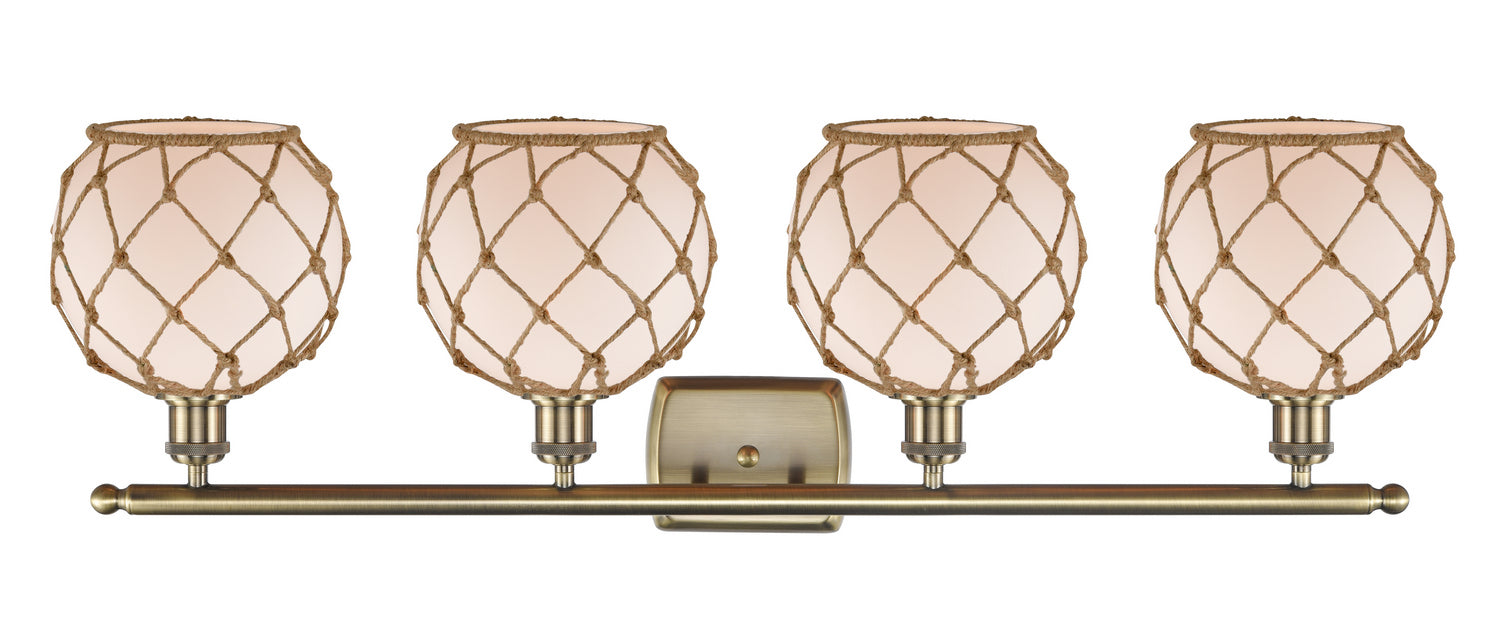 Innovations - 516-4W-AB-G121-8RB - Four Light Bath Vanity - Ballston - Antique Brass