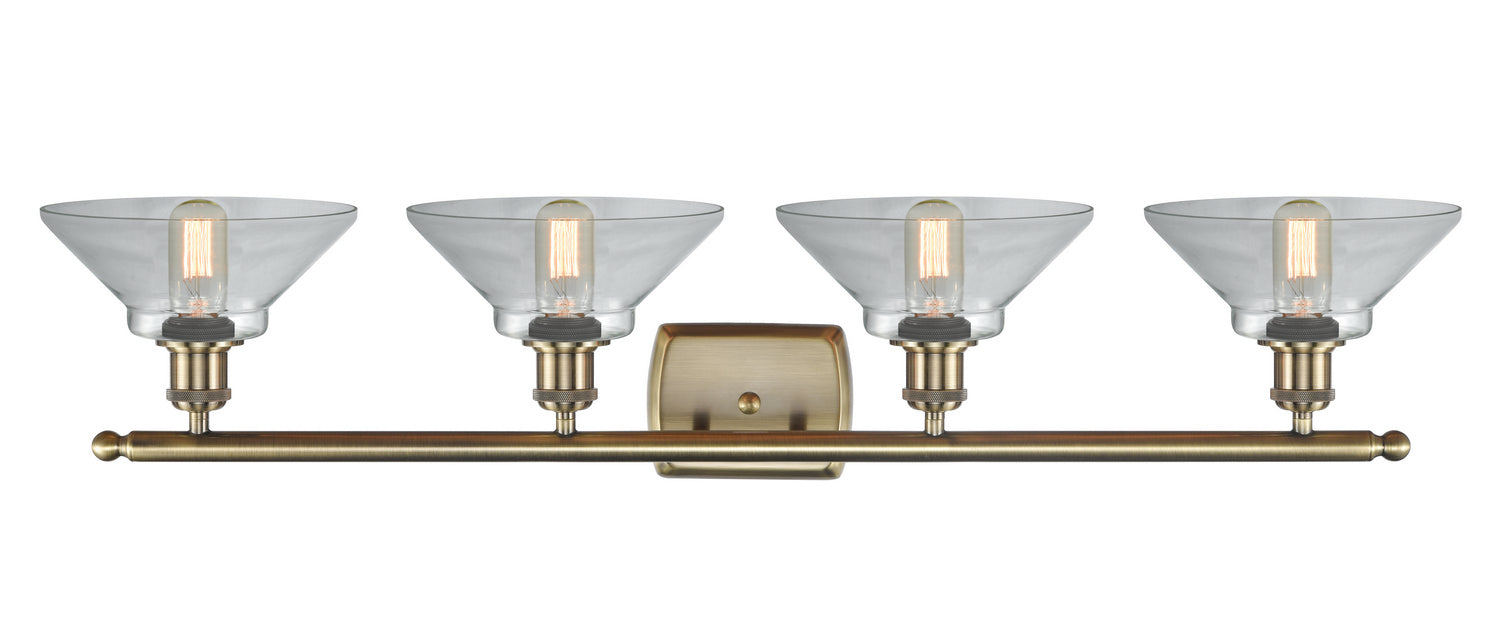 Innovations - 516-4W-AB-G132 - Four Light Bath Vanity - Ballston - Antique Brass