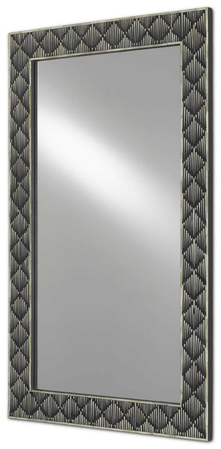 Currey and Company - 1000-0090 - Mirror - Davos - Black/White/Mirror