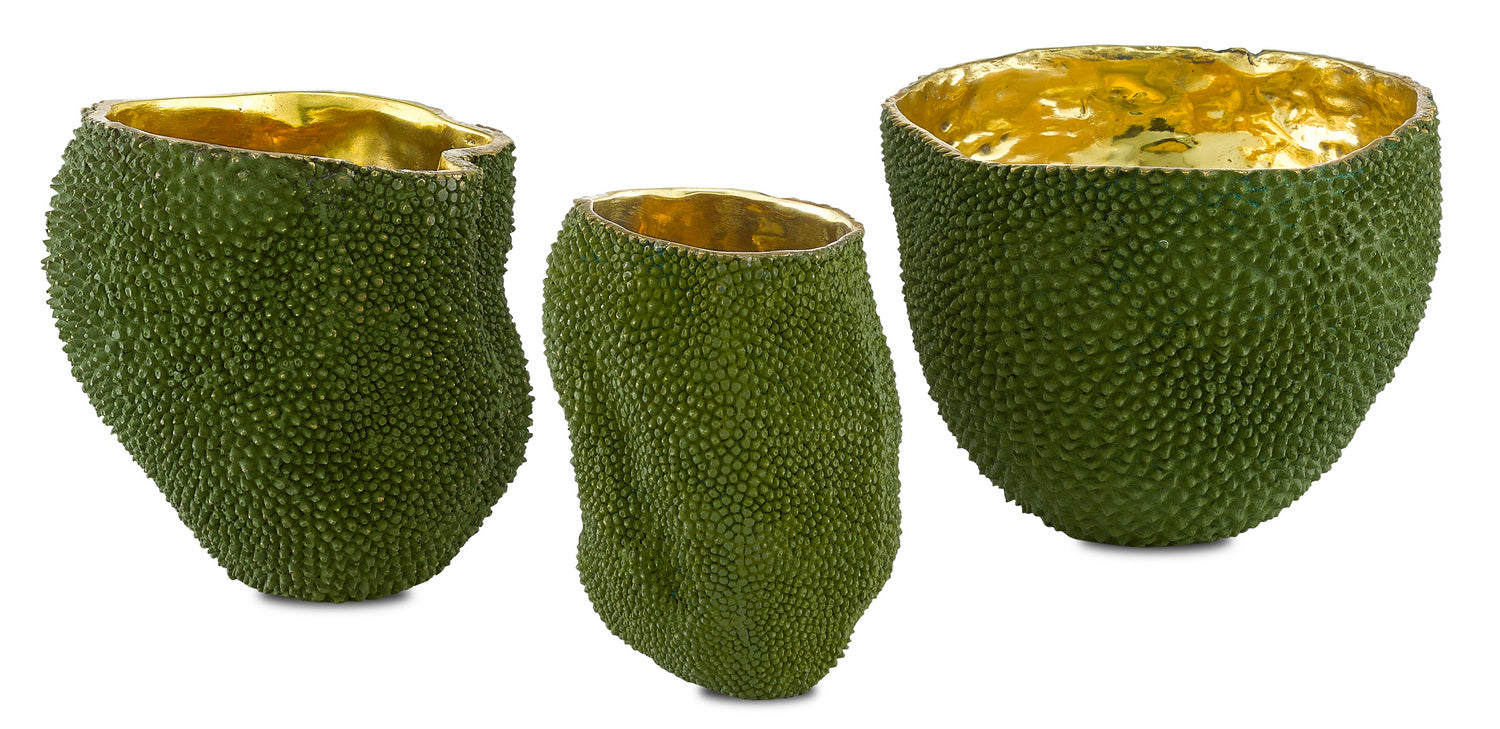 Currey and Company - 1200-0287 - Vase - Jackfruit - Green/Gold