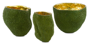 Currey and Company - 1200-0289 - Vase - Jackfruit - Green/Gold