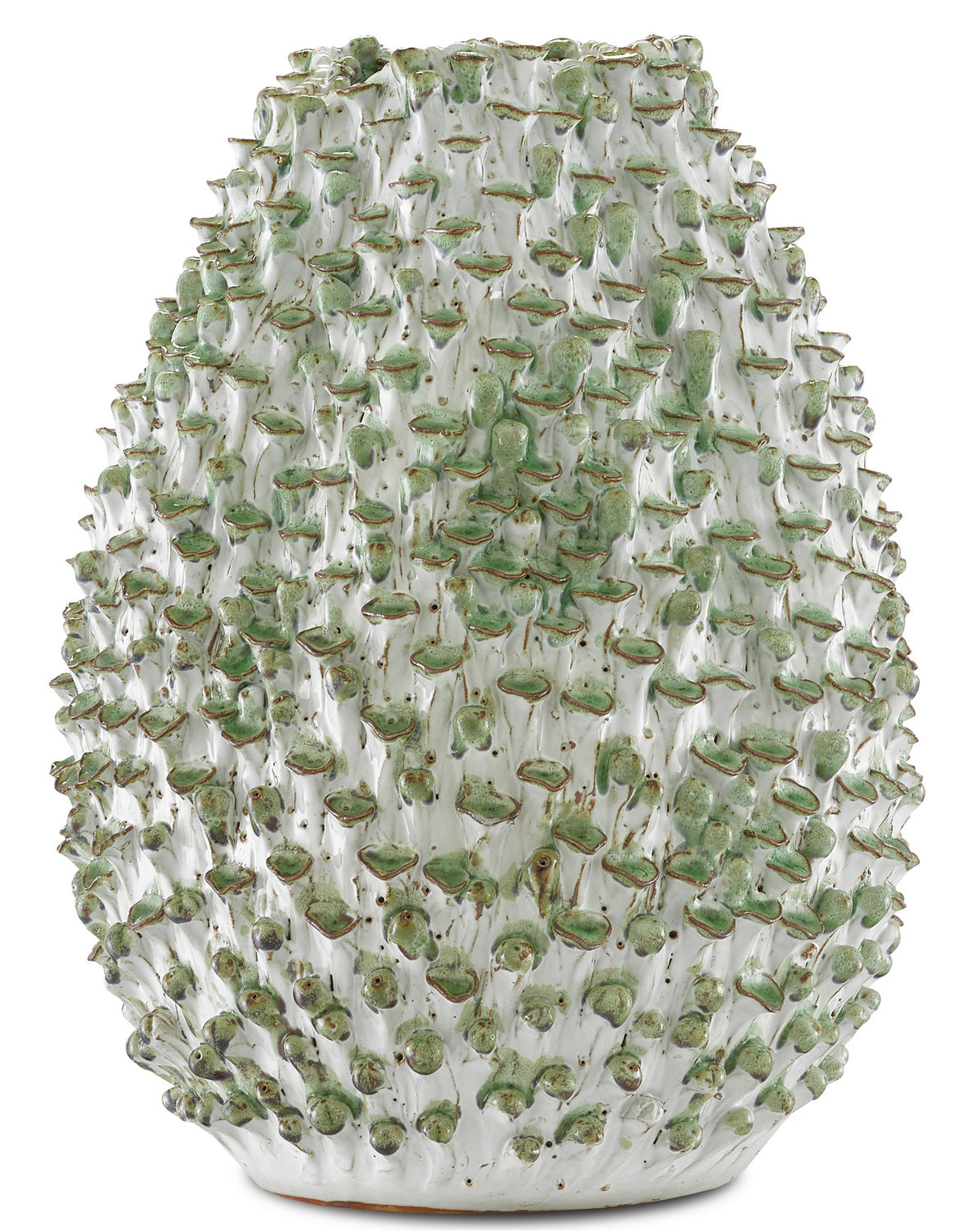 Currey and Company - 1200-0301 - Vase - Milione - White/Green