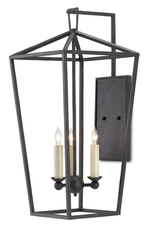 Currey and Company - 5000-0169 - Three Light Wall Sconce - Denison - Molé Black