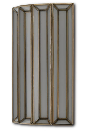 Currey and Company - 5000-0175 - One Light Wall Sconce - Daze - Antique Brass/White