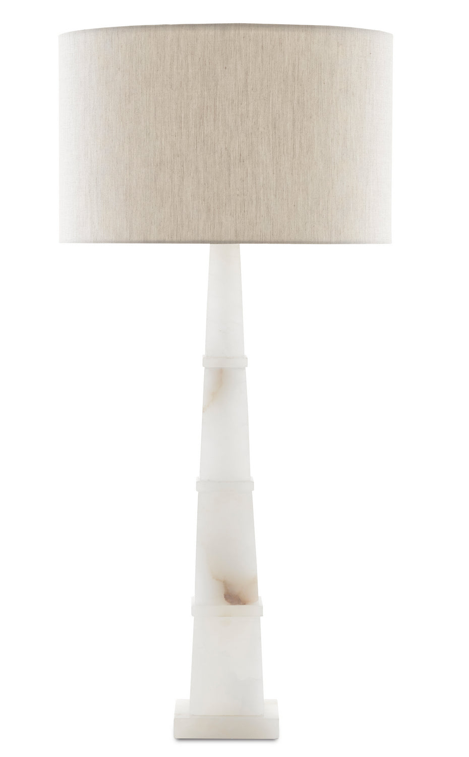 Currey and Company - 6000-0595 - One Light Table Lamp - Alabastro - Alabaster/Polished Nickel