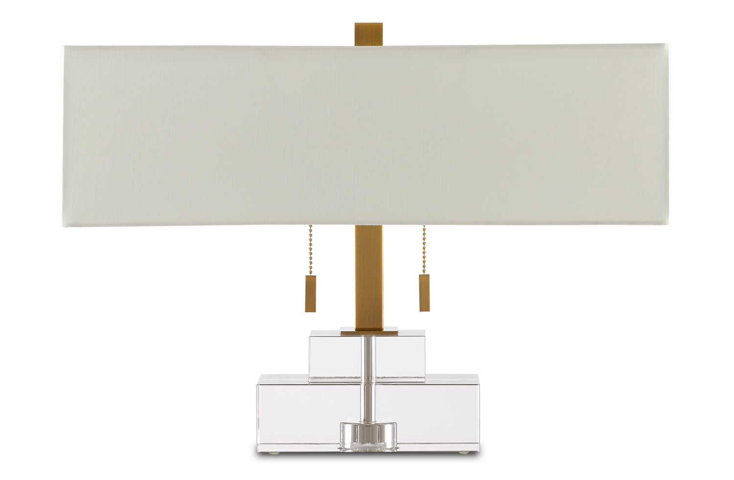 Currey and Company - 6000-0602 - Two Light Table Lamp - Chiara - Clear/Antique Brass