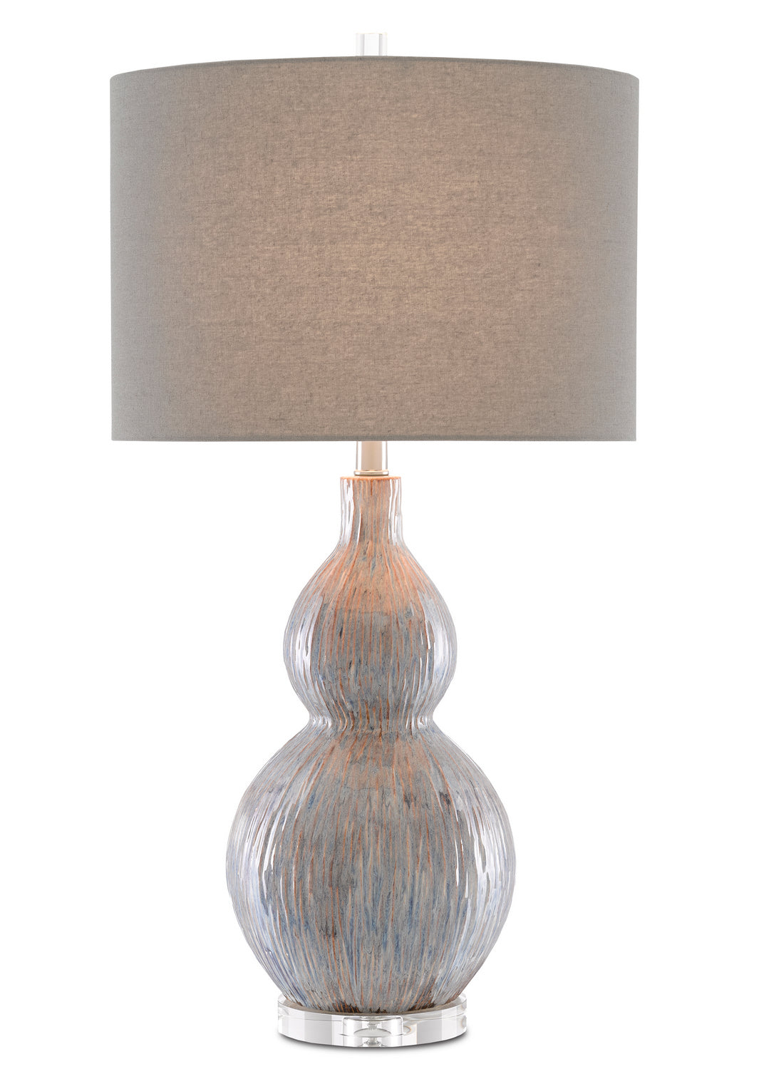 Currey and Company - 6000-0610 - One Light Table Lamp - Idyll - Gray/Blue/Taupe/Clear