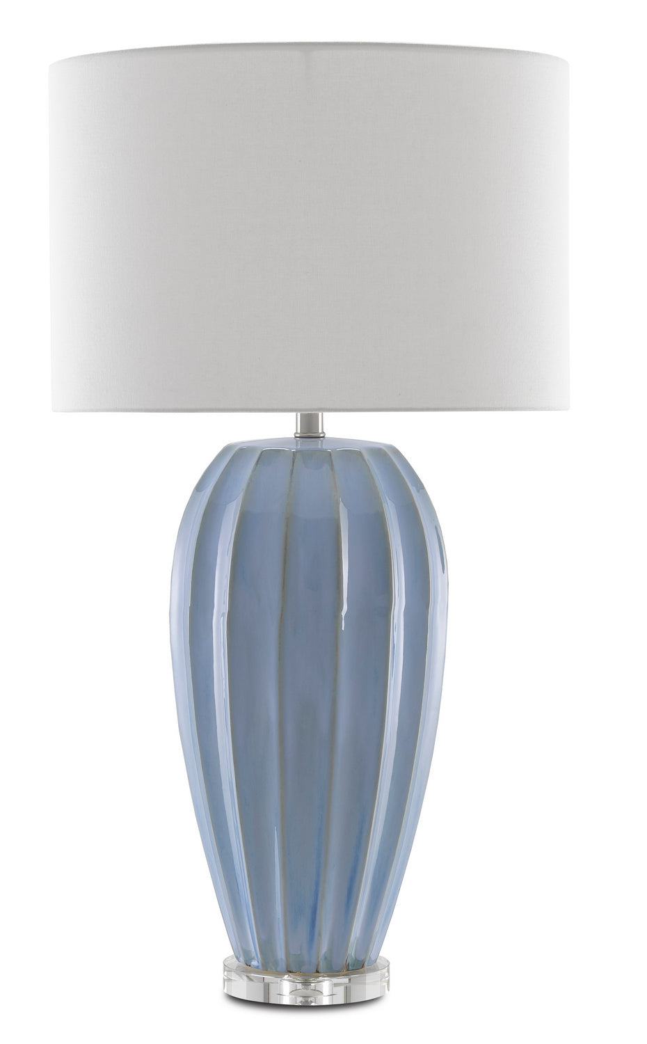 Currey and Company - 6000-0616 - One Light Table Lamp - Bluestar - Light Blue/Clear