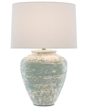 Currey and Company - 6000-0617 - One Light Table Lamp - Mimi - Aqua/Cream