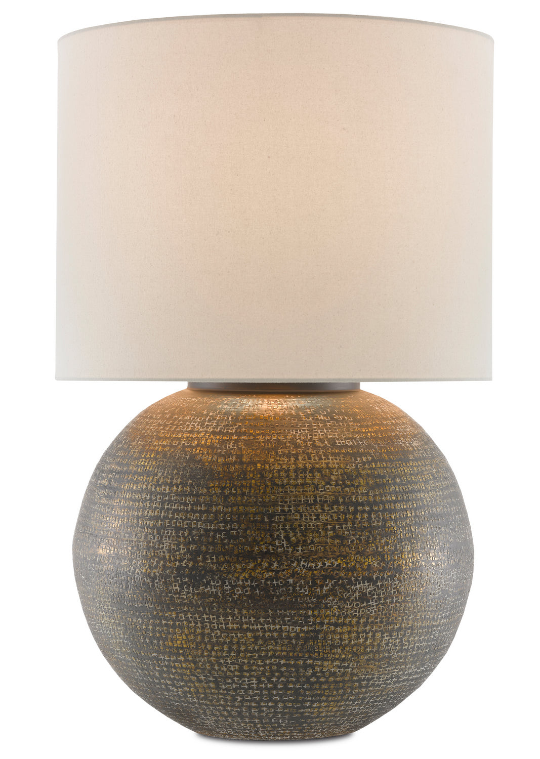 Currey and Company - 6000-0633 - One Light Table Lamp - Brigands - Antique Gold/Black/Whitewash