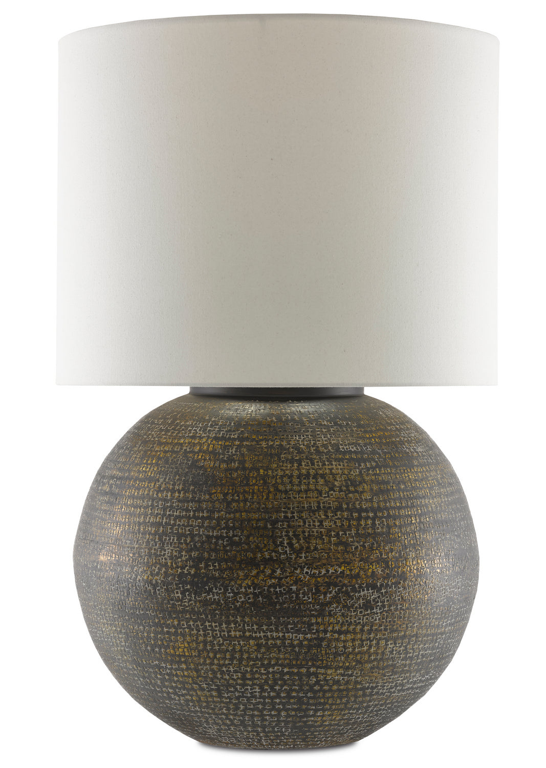 Currey and Company - 6000-0633 - One Light Table Lamp - Brigands - Antique Gold/Black/Whitewash