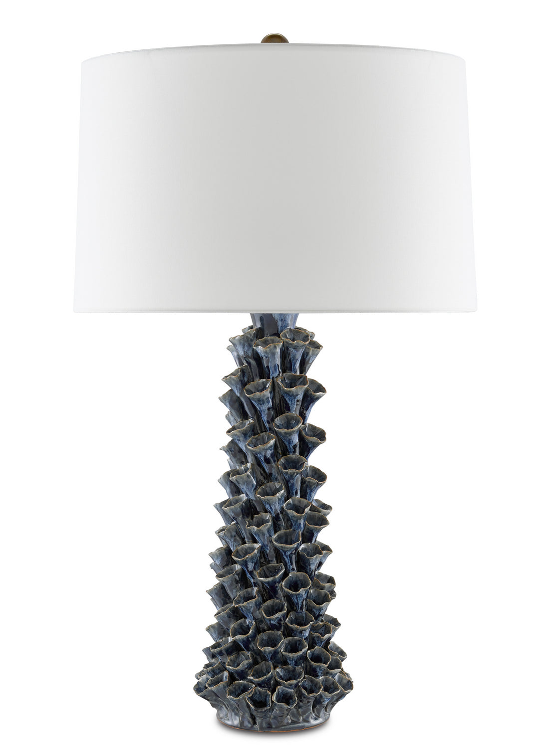 Currey and Company - 6000-0683 - One Light Table Lamp - Sunken - Blue Drip Glaze