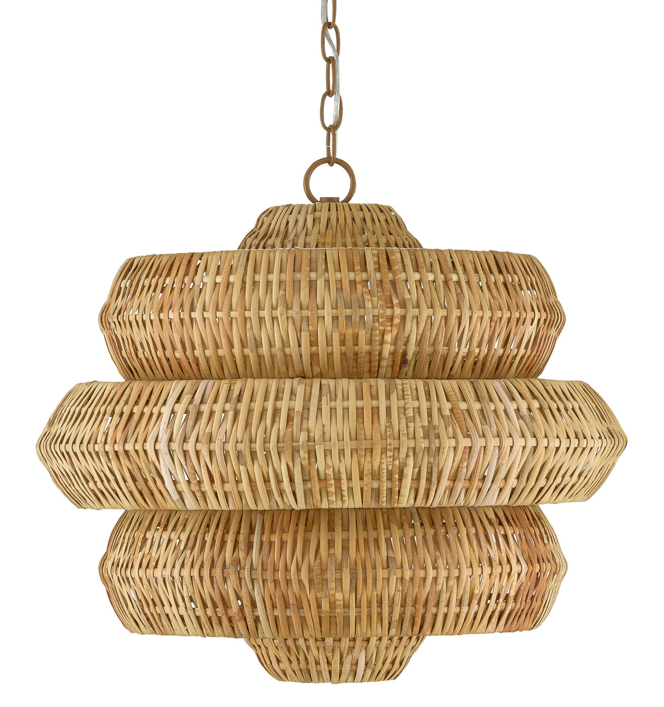 Currey and Company - 9000-0604 - Three Light Chandelier - Antibes - Natural/Khaki