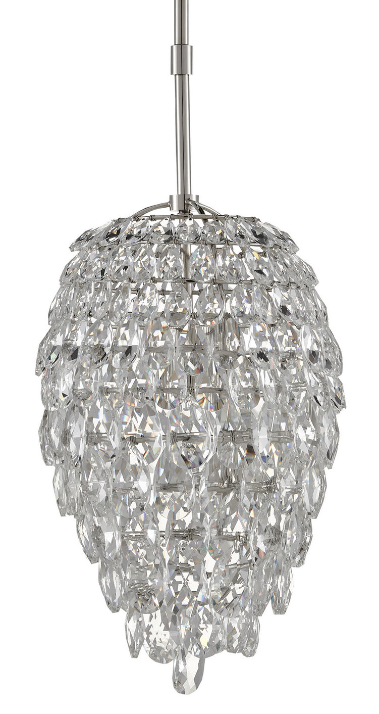 Currey and Company - 9000-0617 - One Light Pendant - Aisling - Polished Nickel