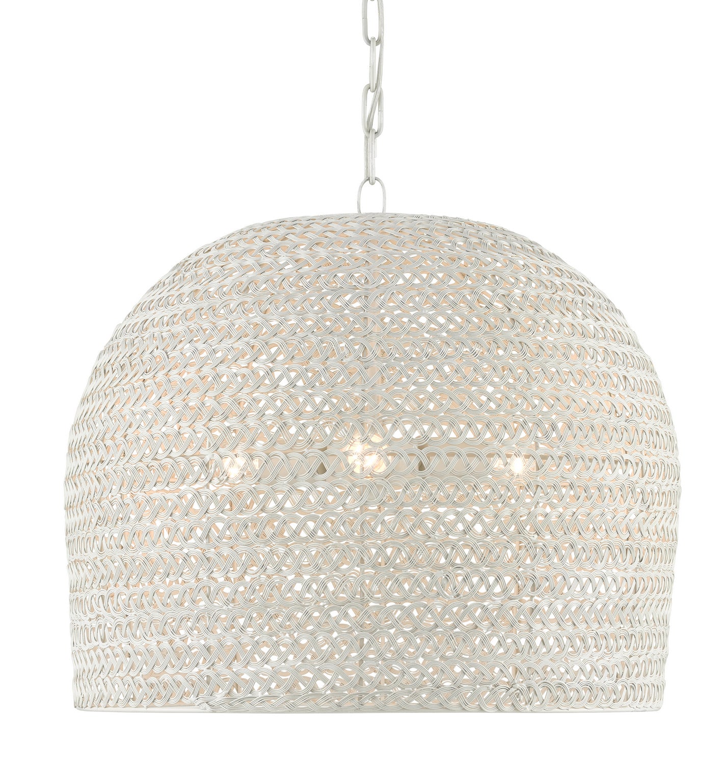 Currey and Company - 9000-0623 - Three Light Chandelier - Piero - White