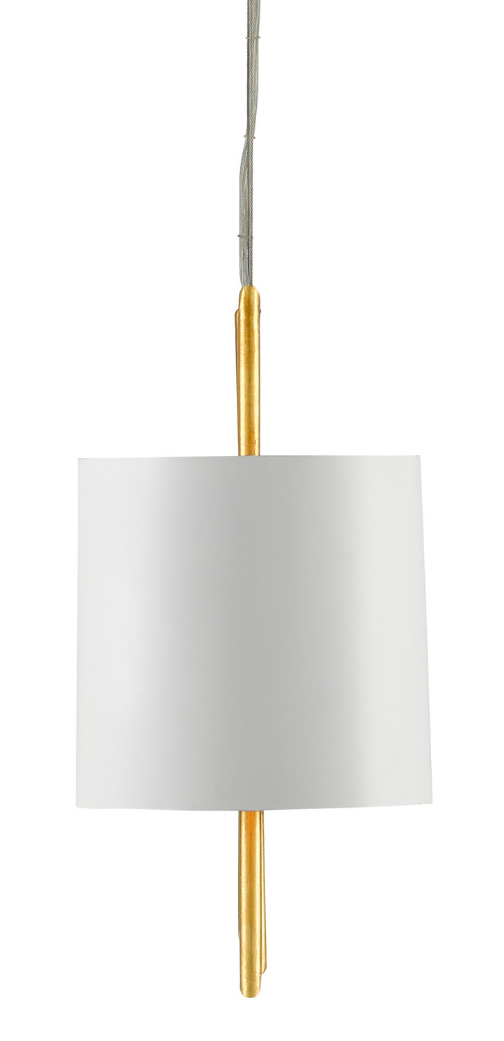 Currey and Company - 9000-0633 - Seven Light Chandelier - Chaunce - Painted Gesso White/Contemporary Gold Leaf